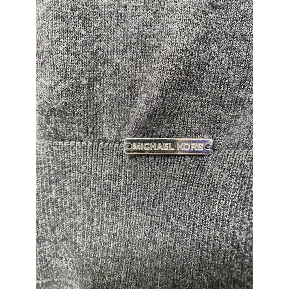 Michael Kors Womens M Dark Gray Cowl Turtleneck Longsleeve Sweater Side Ties - Picture 2 of 6